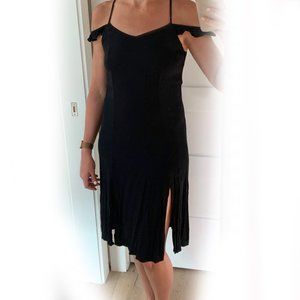 Black Swan Cold Shoulder Little Black Dress